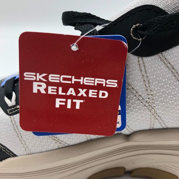 NEW Skechers D'Lux Trekker Toughtwill Mens 10 Gray Athletic Hiking Shoes 237641 - Picture 5 of 13